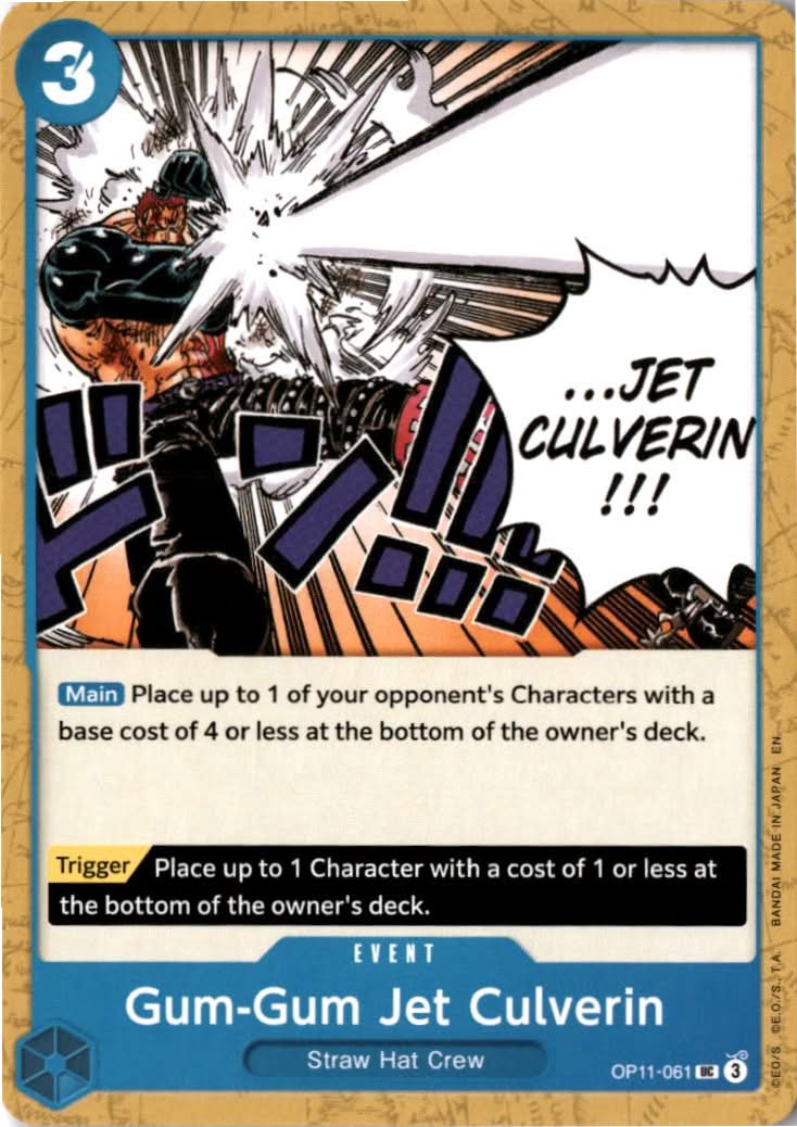 Gum-Gum Jet Culverin #OP11-061 - A Fist of Divine Speed - One Piece Card Game - Uncommon - Near Mint
