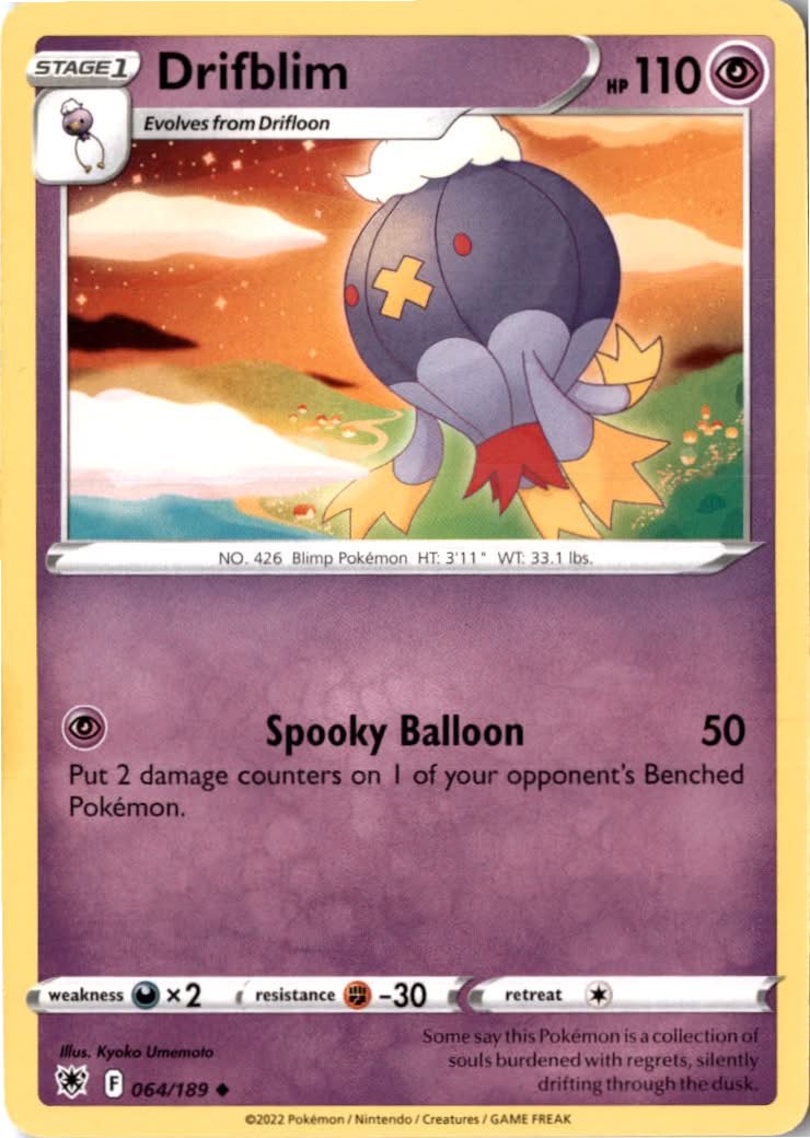 Drifblim #064/189 - Astral Radiance - Pokemon - Uncommon - Near Mint