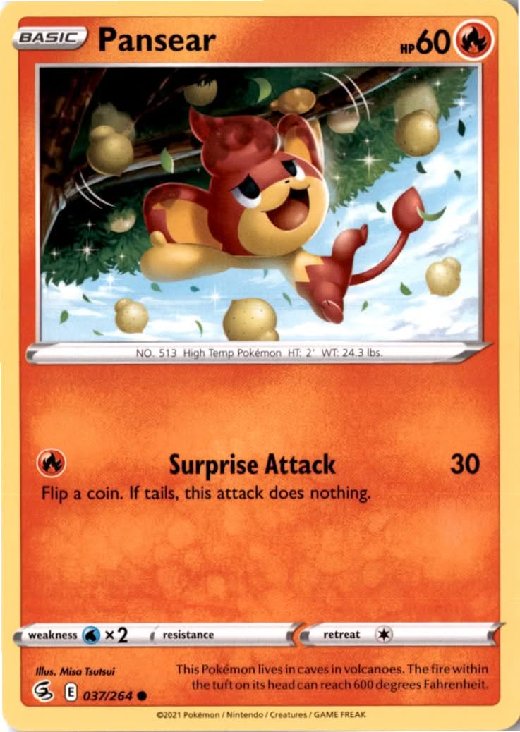 Pansear #37/264 - Fusion Strike - Pokemon - Common - Near Mint