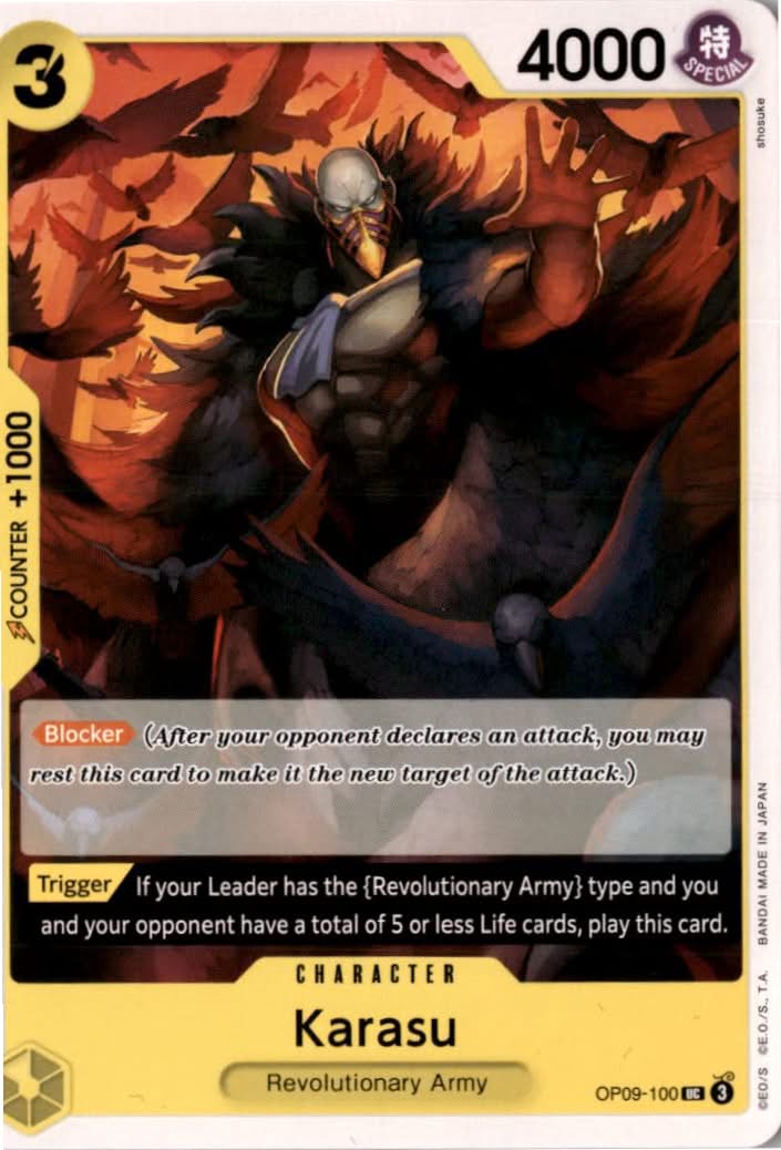 Karasu #OP09-100 - Emperors in the New World - One Piece Card Game - Uncommon - Near Mint