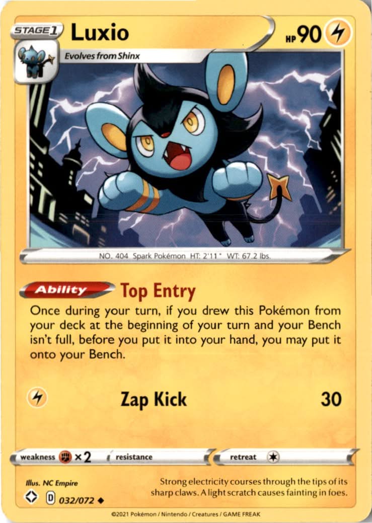 Luxio #32/72 - Shining Fates - Pokemon - Uncommon - Near Mint