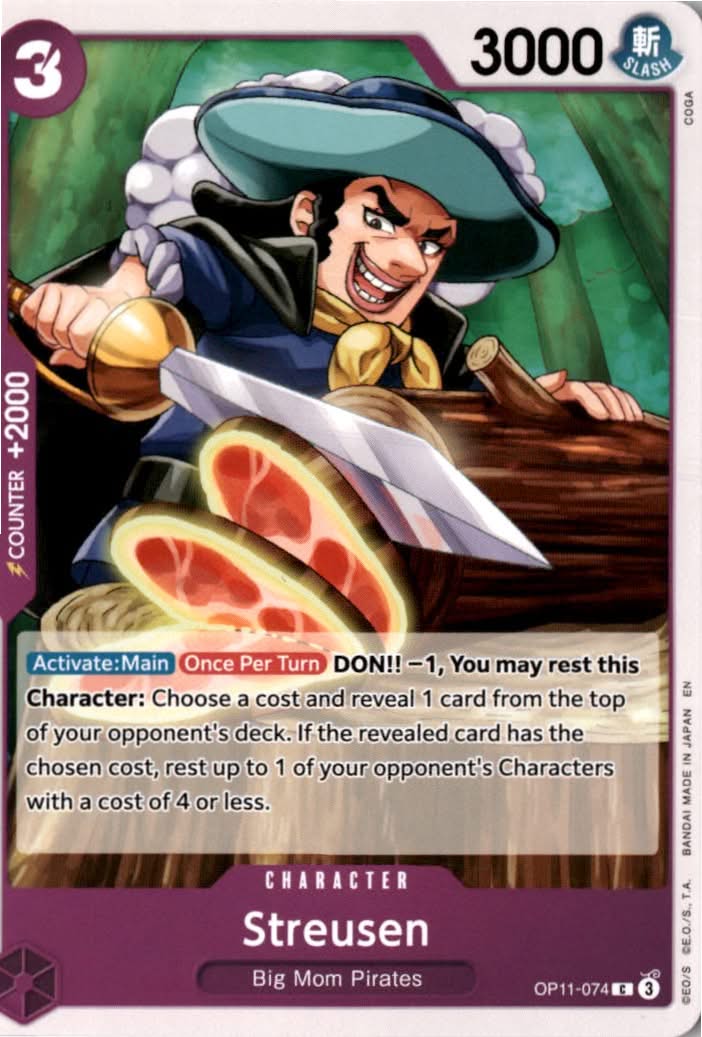 Streusen #OP11-074 - A Fist of Divine Speed - One Piece Card Game - Common - Near Mint