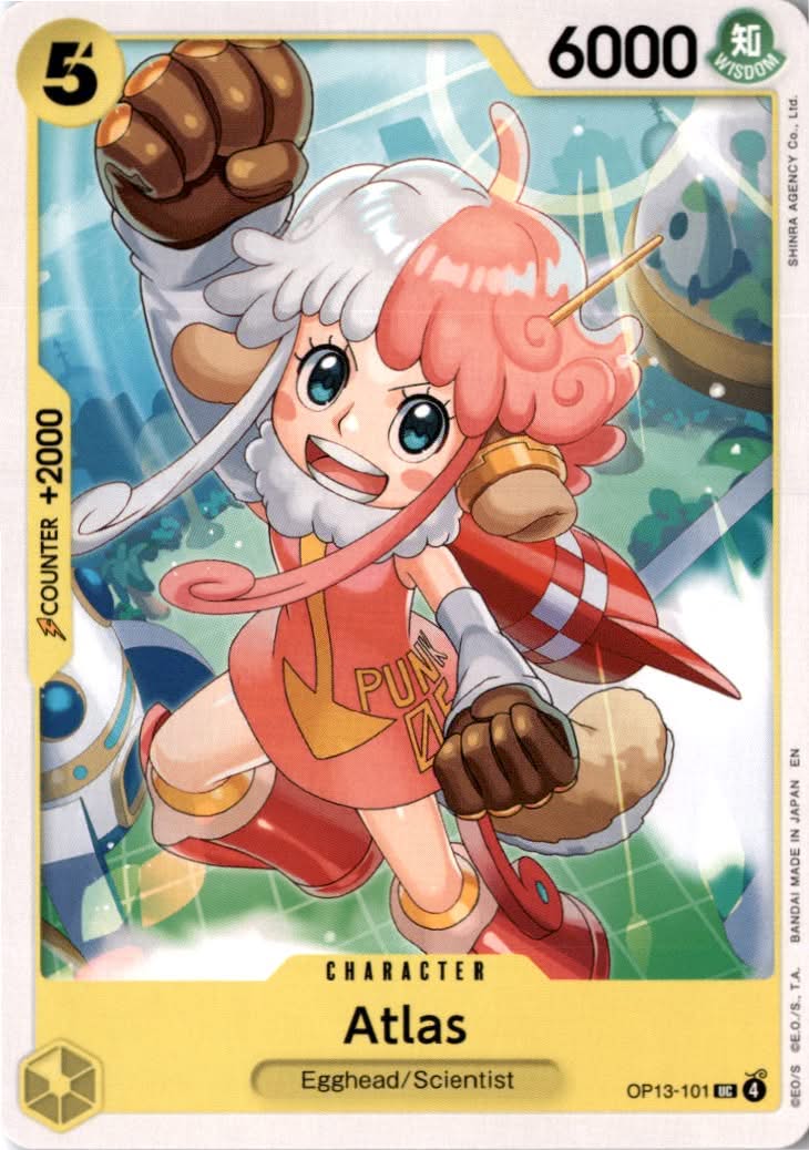 Atlas #OP13-101 - Carrying On His Will - One Piece Card Game - Uncommon - Near Mint