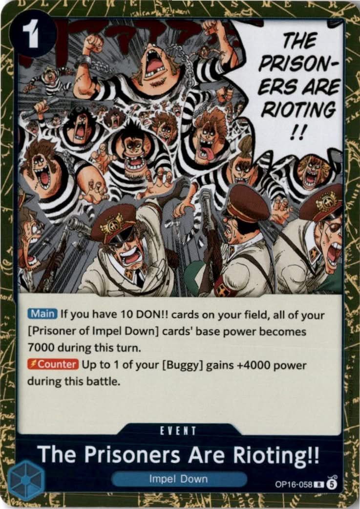 The Prisoners Are Rioting!! #OP16-058 - The Time of Battle - One Piece Card Game - Rare - Near Mint