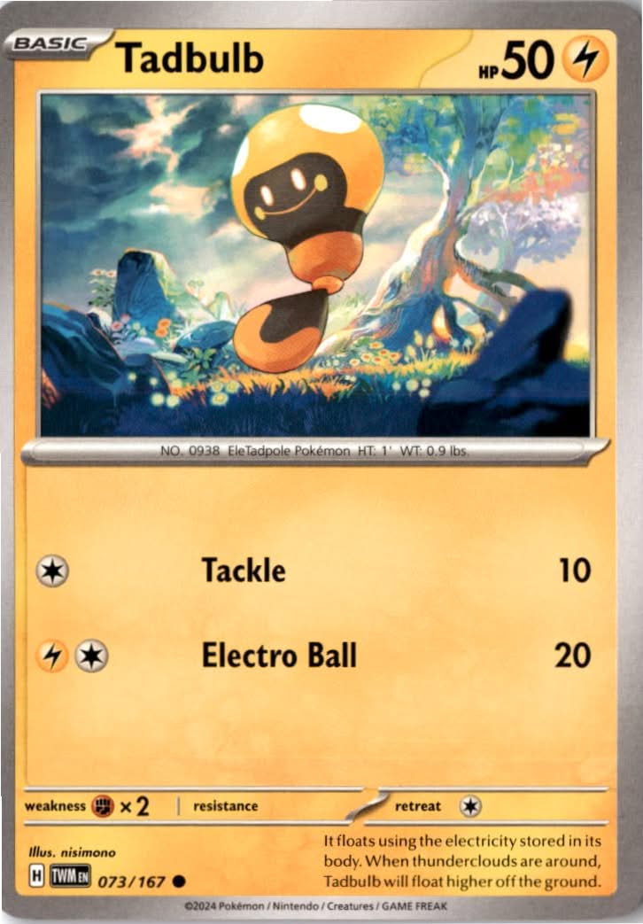 Tadbulb #073/167 - Twilight Masquerade - Pokemon - Common - Near Mint