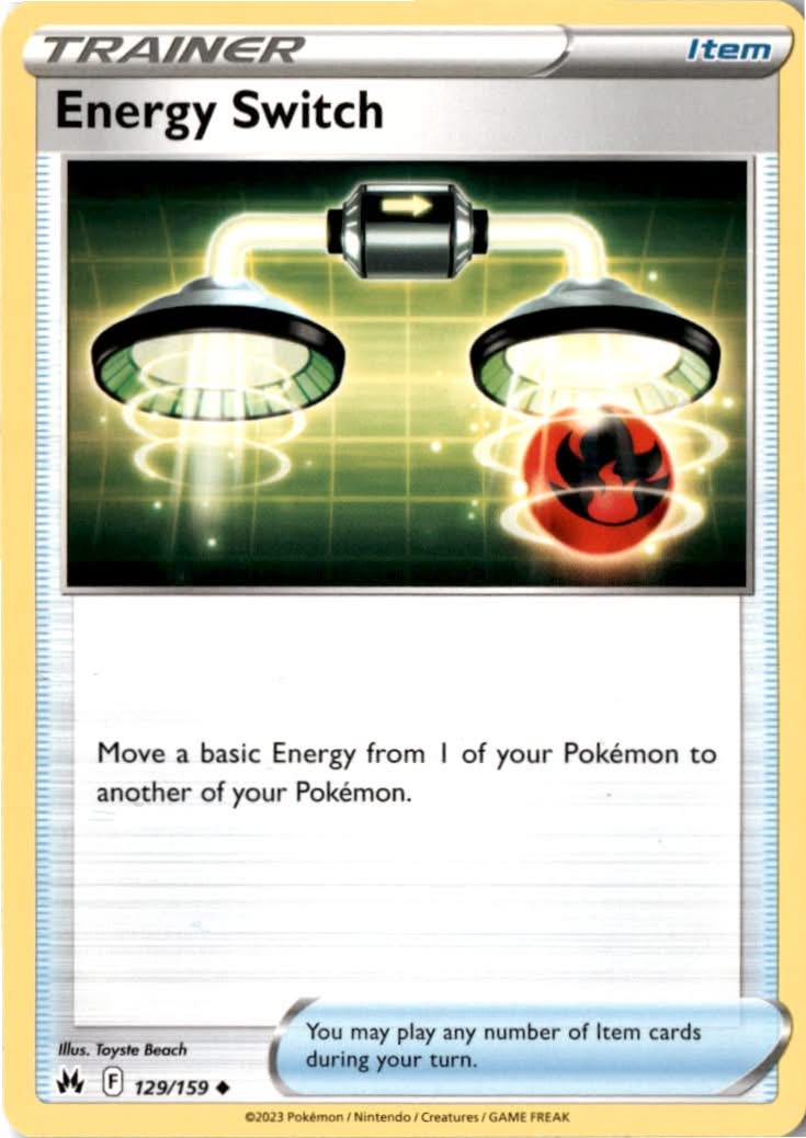 Energy Switch #129/159 - Crown Zenith - Pokemon - Uncommon - Near Mint