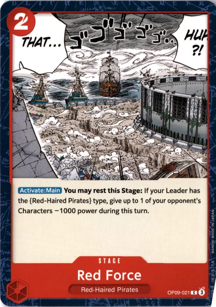 Red Force #OP09-021 - Emperors in the New World - One Piece Card Game - Common - Near Mint