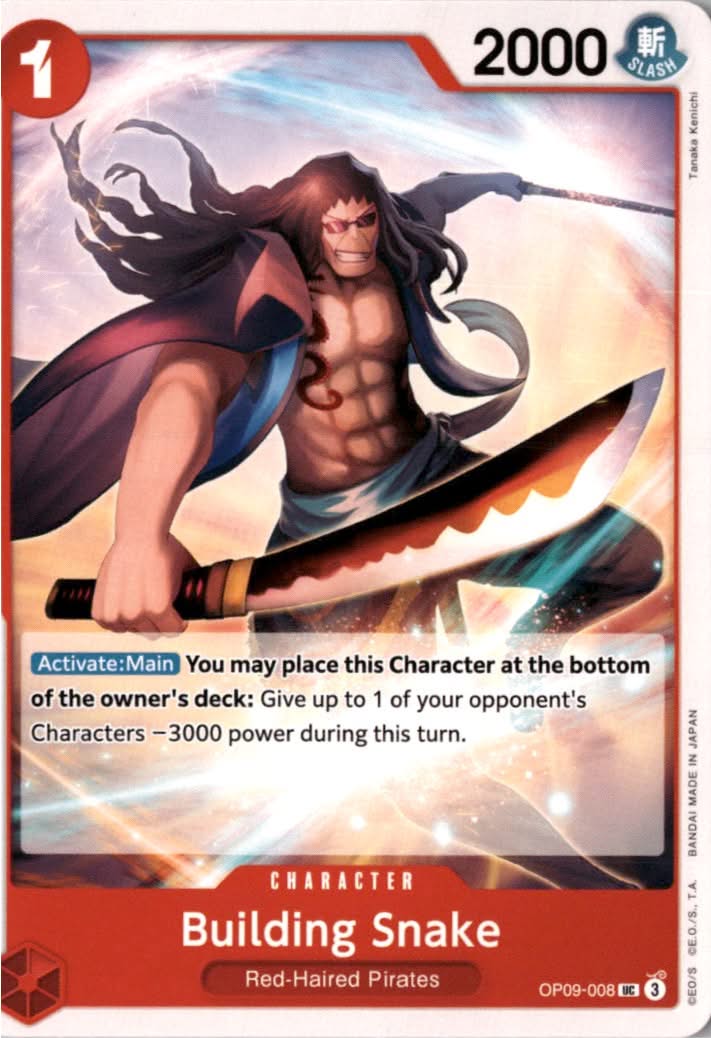 Building Snake #OP09-008 - Emperors in the New World - One Piece Card Game - Uncommon - Near Mint
