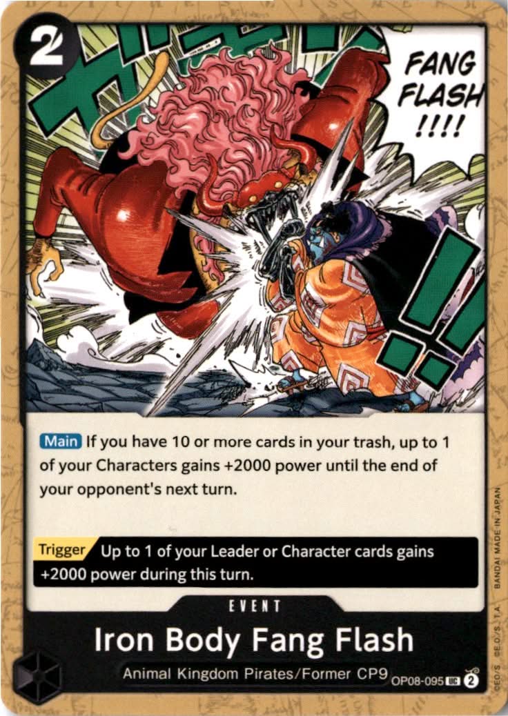 Iron Body Fang Flash #OP08-095 - Two Legends - One Piece Card Game - Uncommon - Near Mint