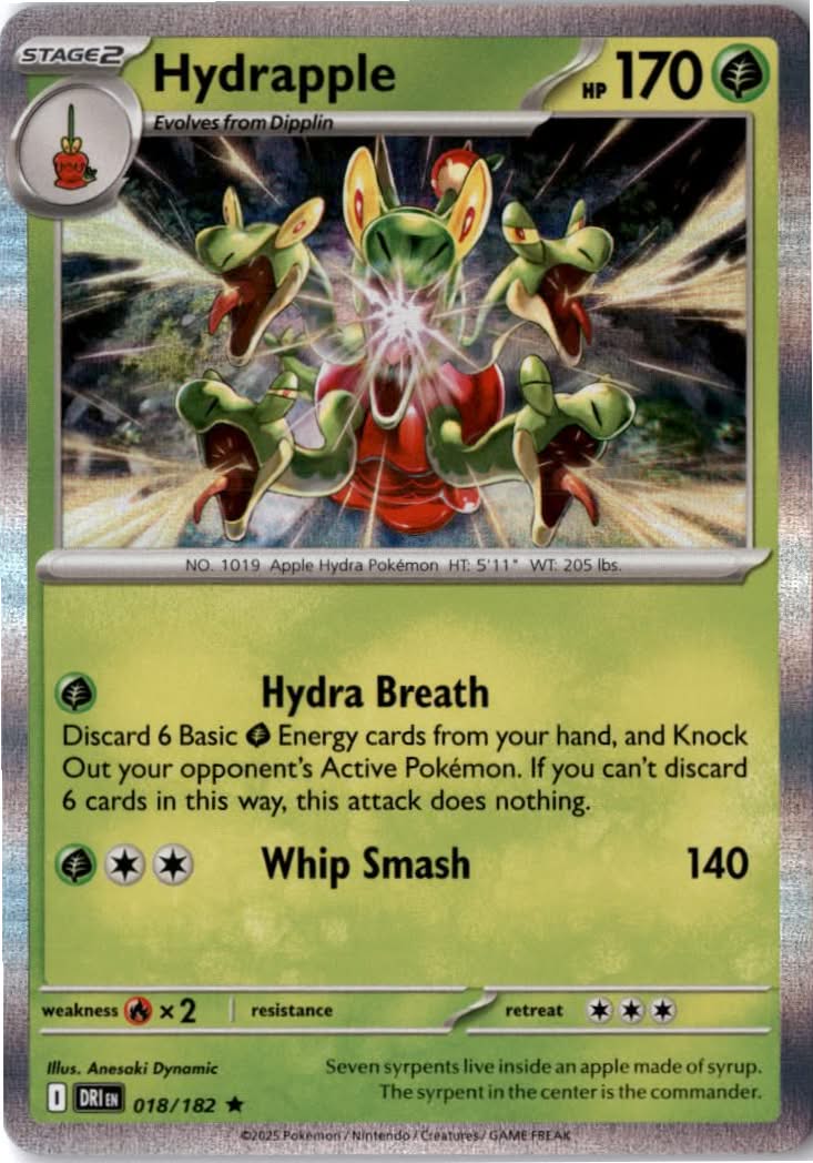 Hydrapple #018/182 - Destined Rivals - Pokemon - Rare - Near Mint