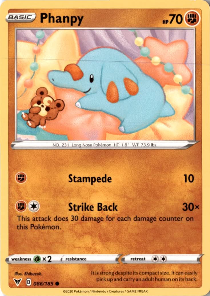 Phanpy #86/185 - Vivid Voltage - Pokemon - Common - Near Mint
