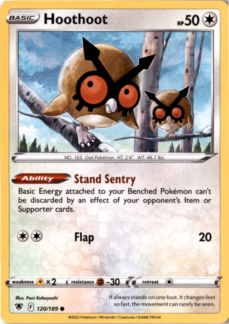 Hoothoot #120/189 - Astral Radiance - Pokemon - Common - Near Mint