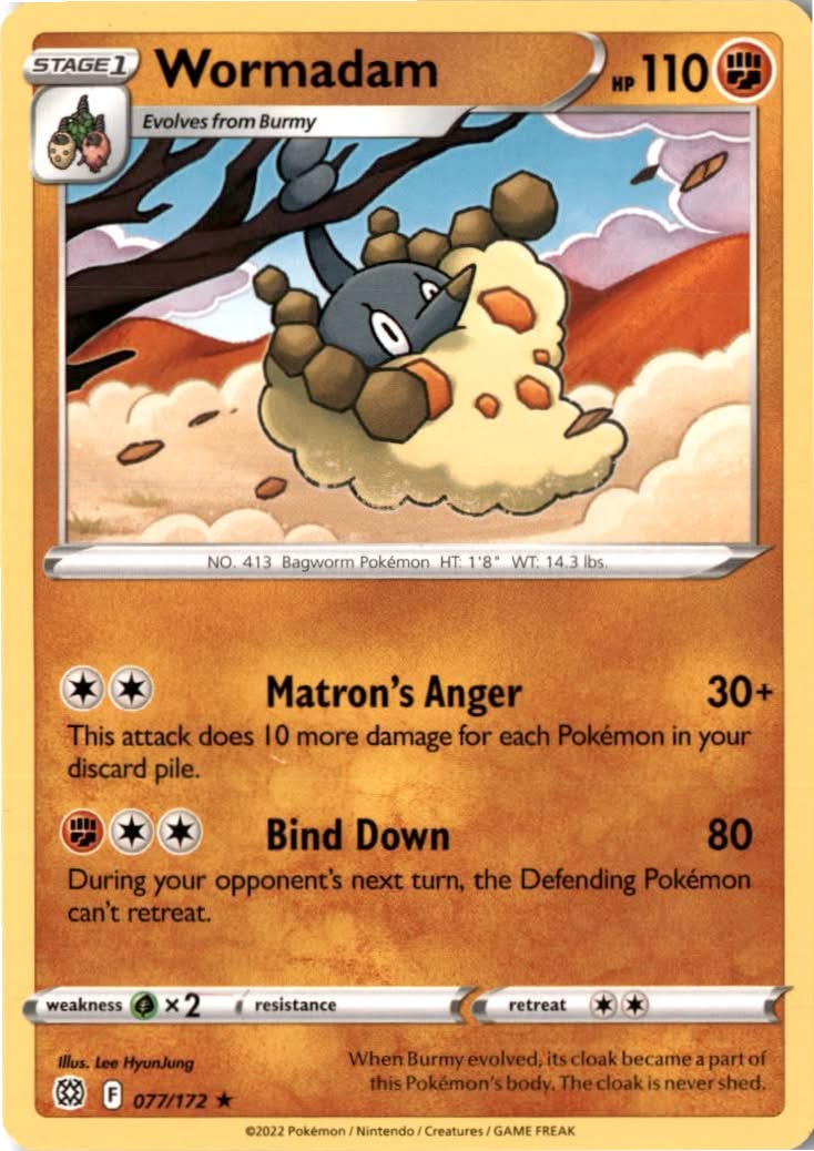 Wormadam #077/172 - Brilliant Stars - Pokemon - Rare - Near Mint