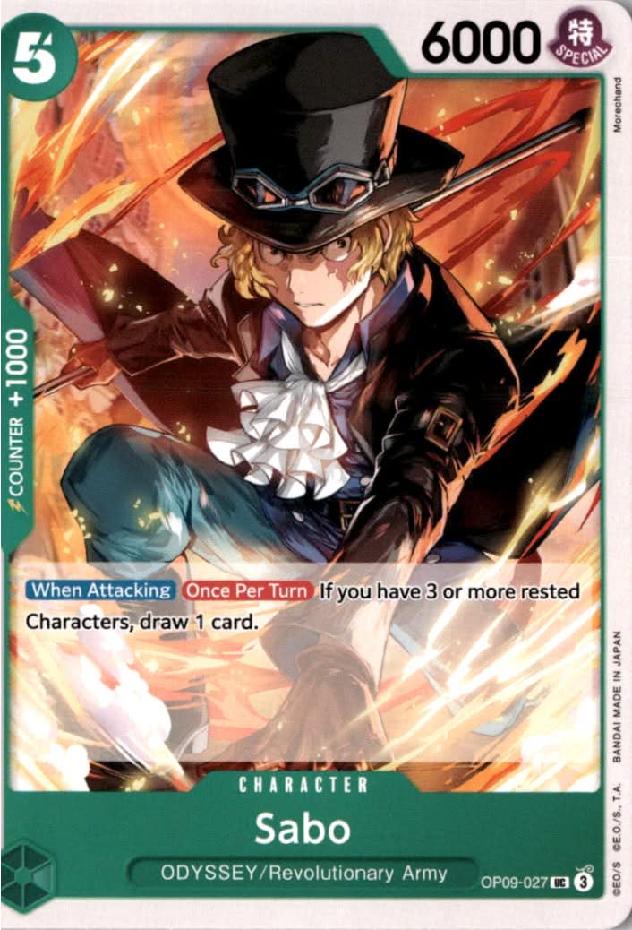 Sabo #OP09-027 - Emperors in the New World - One Piece Card Game - Uncommon - Near Mint