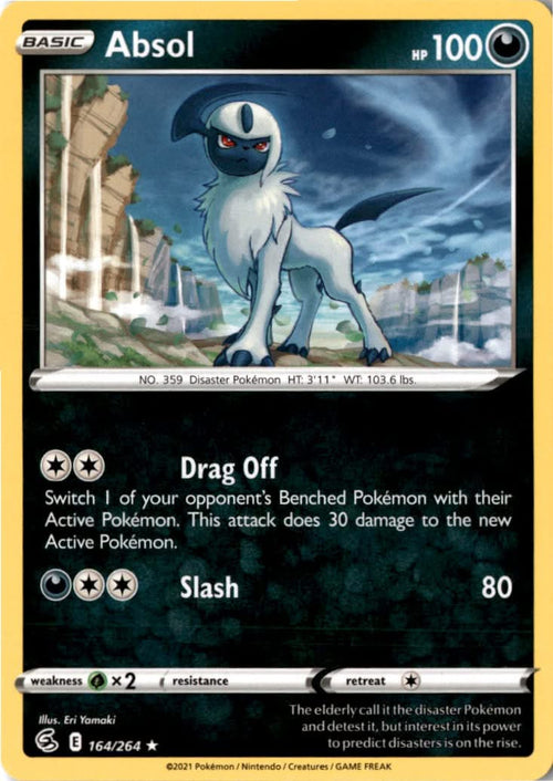Absol #164/264 - Fusion Strike - Pokemon - Rare - Near Mint