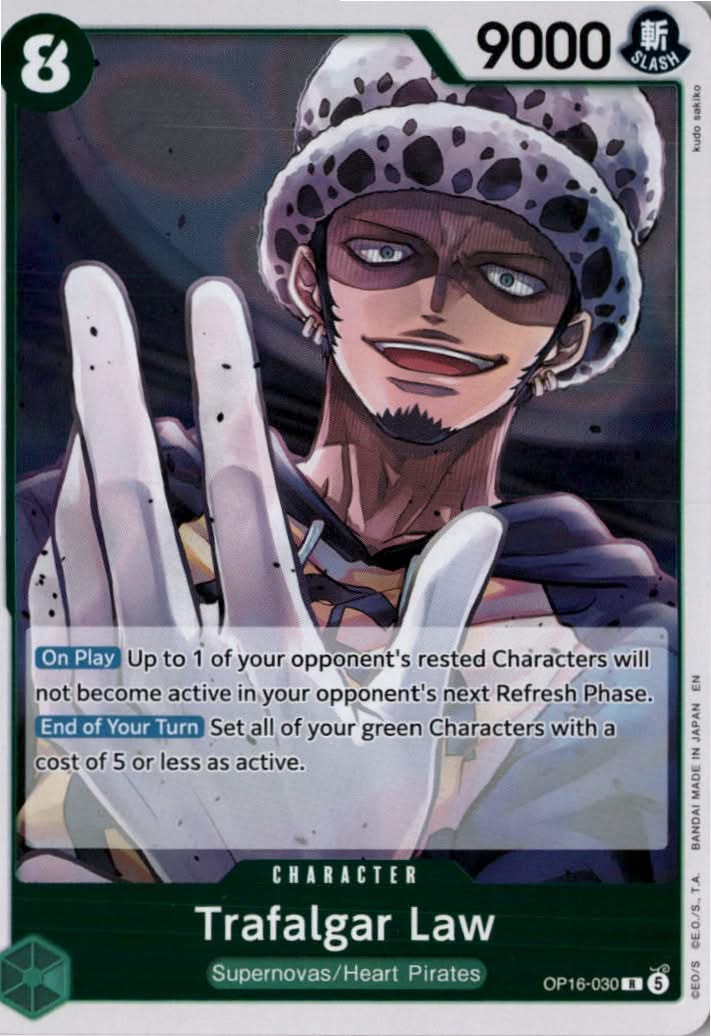 Trafalgar Law #OP16-030 - The Time of Battle - One Piece Card Game - Rare - Near Mint