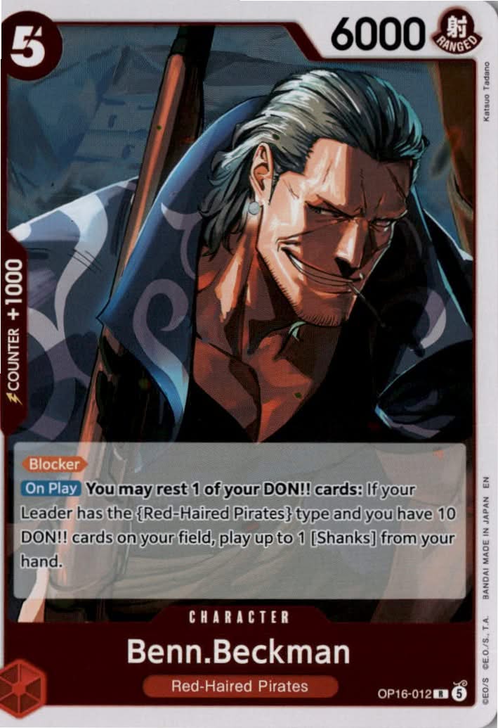 Benn.Beckman #OP16-012 - The Time of Battle - One Piece Card Game - Rare - Near Mint