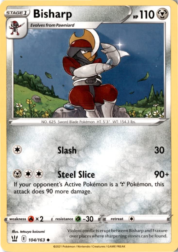 Bisharp #104/163 - Battle Styles - Pokemon - Uncommon - Near Mint