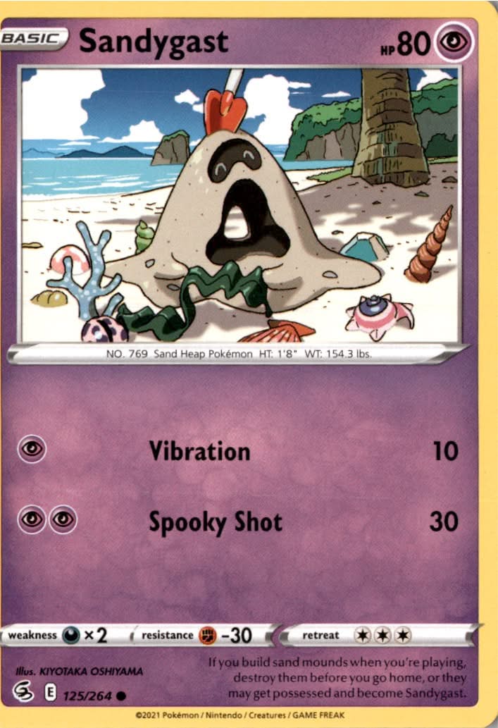 Sandygast #125/264 - Fusion Strike - Pokemon - Common - Near Mint