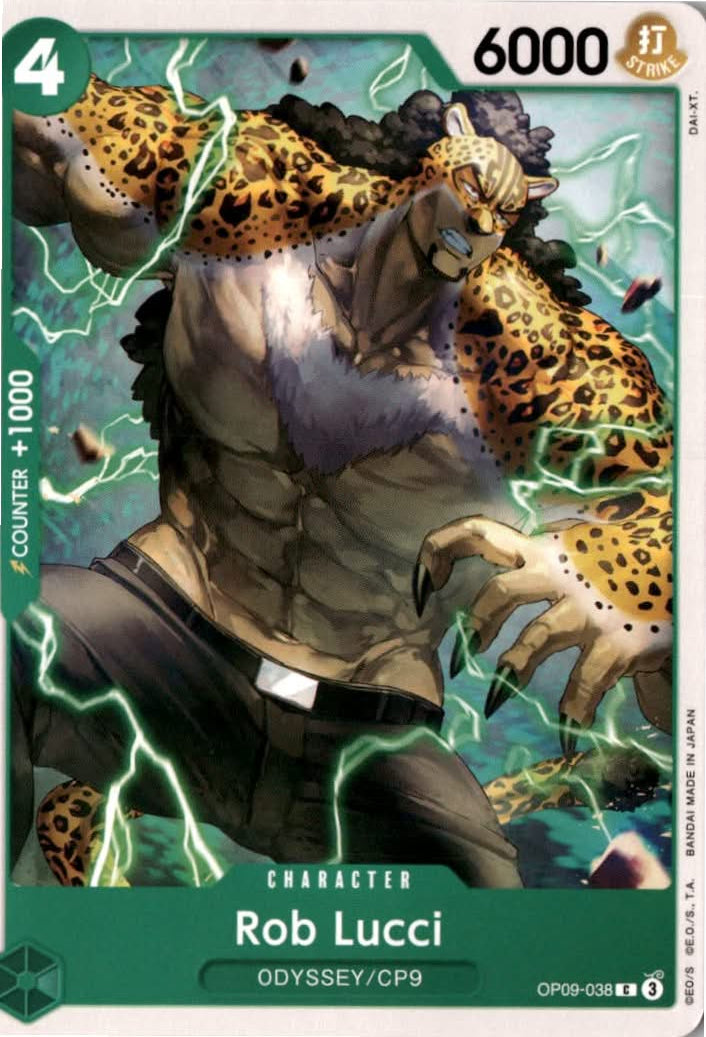 Rob Lucci #OP09-038 - Emperors in the New World - One Piece Card Game - Common - Near Mint