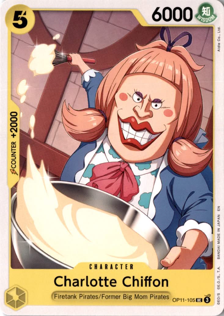 Charlotte Chiffon #OP11-105 - A Fist of Divine Speed - One Piece Card Game - Uncommon - Near Mint