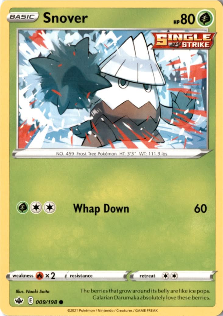 Snover #9/198 - Chilling Reign - Pokemon - Common - Near Mint