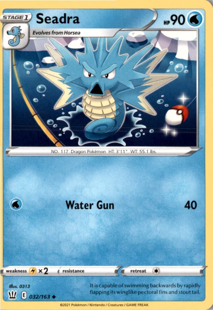 Seadra #32/163 - Battle Styles - Pokemon - Uncommon - Near Mint