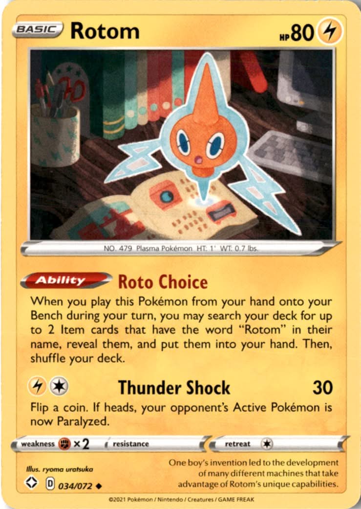 Rotom #34/72 - Shining Fates - Pokemon - Uncommon - Near Mint