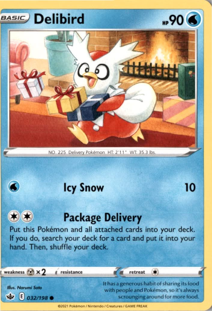 Delibird #32/198 - Chilling Reign - Pokemon - Common - Near Mint
