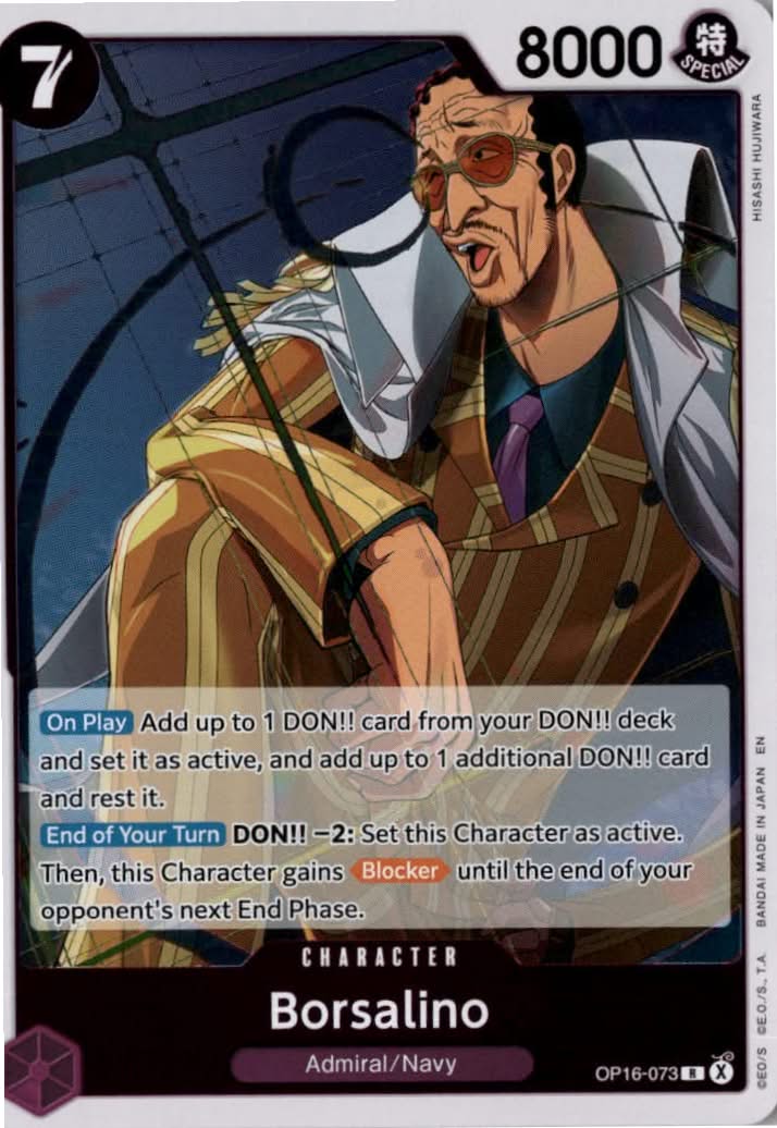 Borsalino #OP16-073 - The Time of Battle - One Piece Card Game - Rare - Near Mint