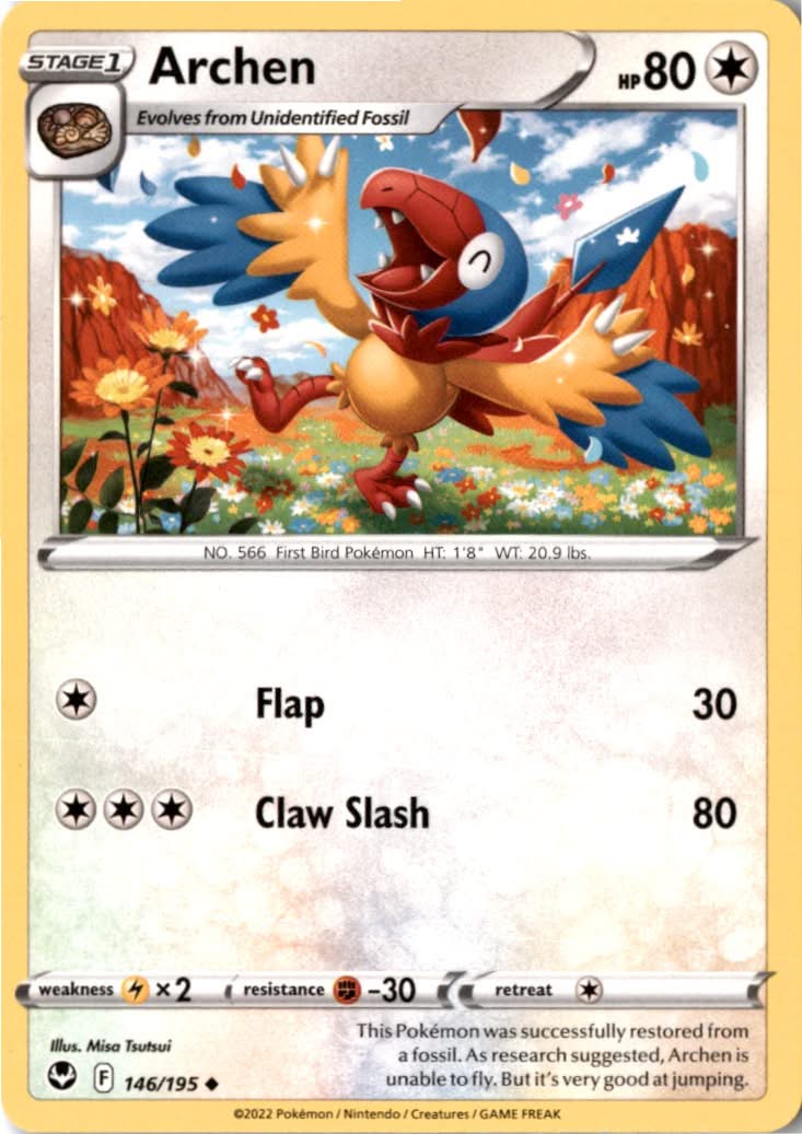 Archen #146/195 - Silver Tempest - Pokemon - Uncommon - Near Mint
