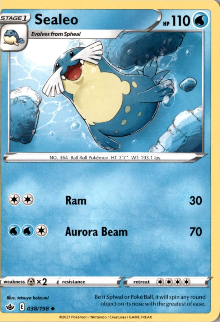 Sealeo #38/198 - Chilling Reign - Pokemon - Uncommon - Near Mint