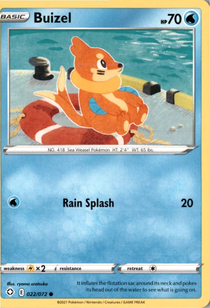 Buizel #22/72 - Shining Fates - Pokemon - Common - Near Mint