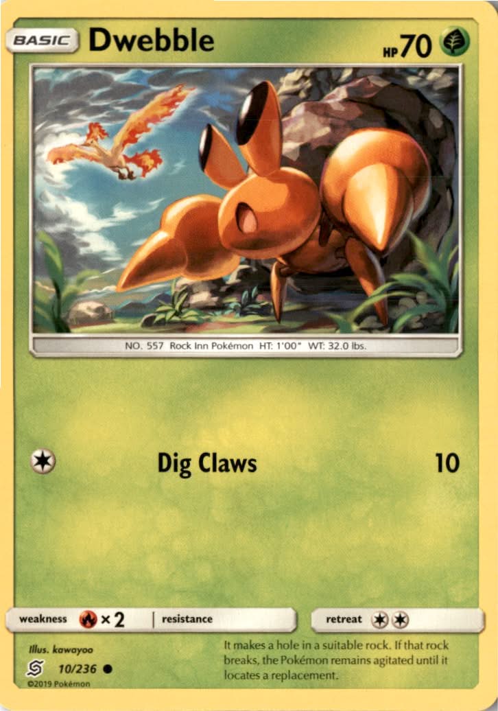 Dwebble #10/236 - Unified Minds - Pokemon - Common - Near Mint