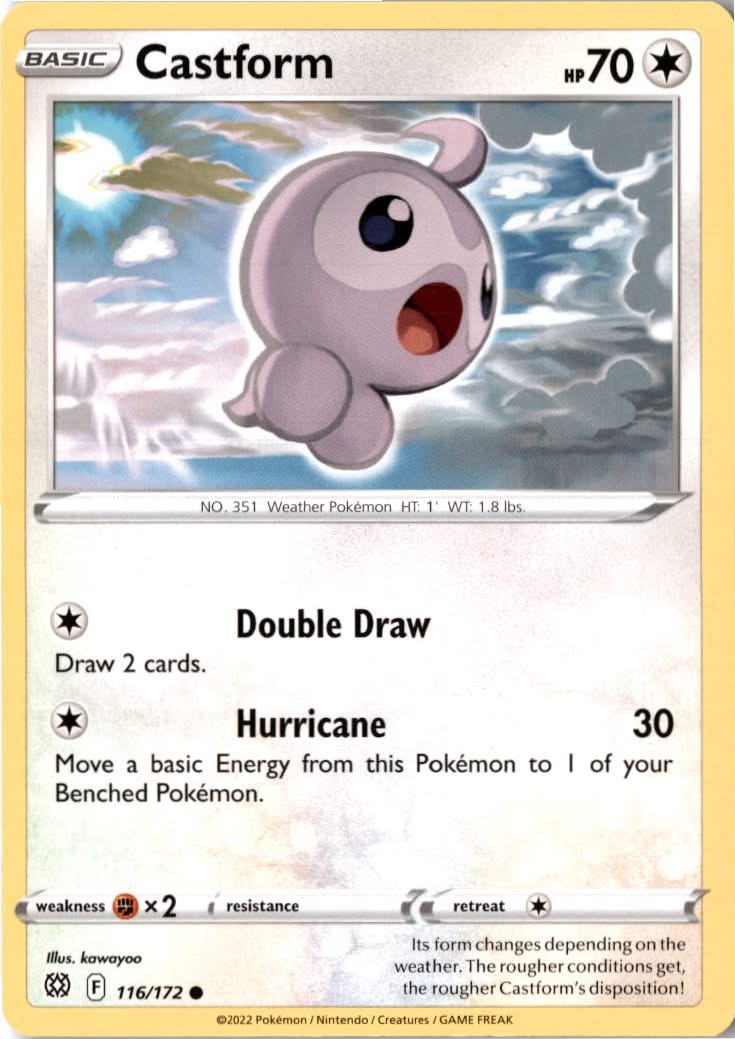 Castform #116/172 - Brilliant Stars - Pokemon - Common - Near Mint