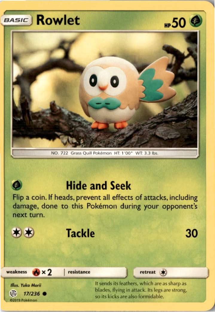 Rowlet #17/236 - Cosmic Eclipse - Pokemon - Common - Near Mint
