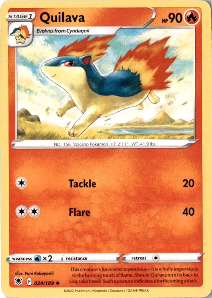 Quilava #024/189 - Astral Radiance - Pokemon - Uncommon - Near Mint