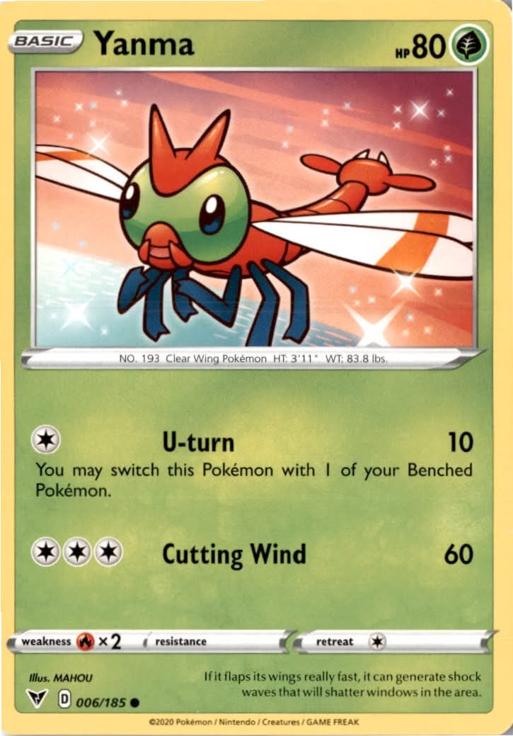 Yanma #6/185 - Vivid Voltage - Pokemon - Common - Near Mint