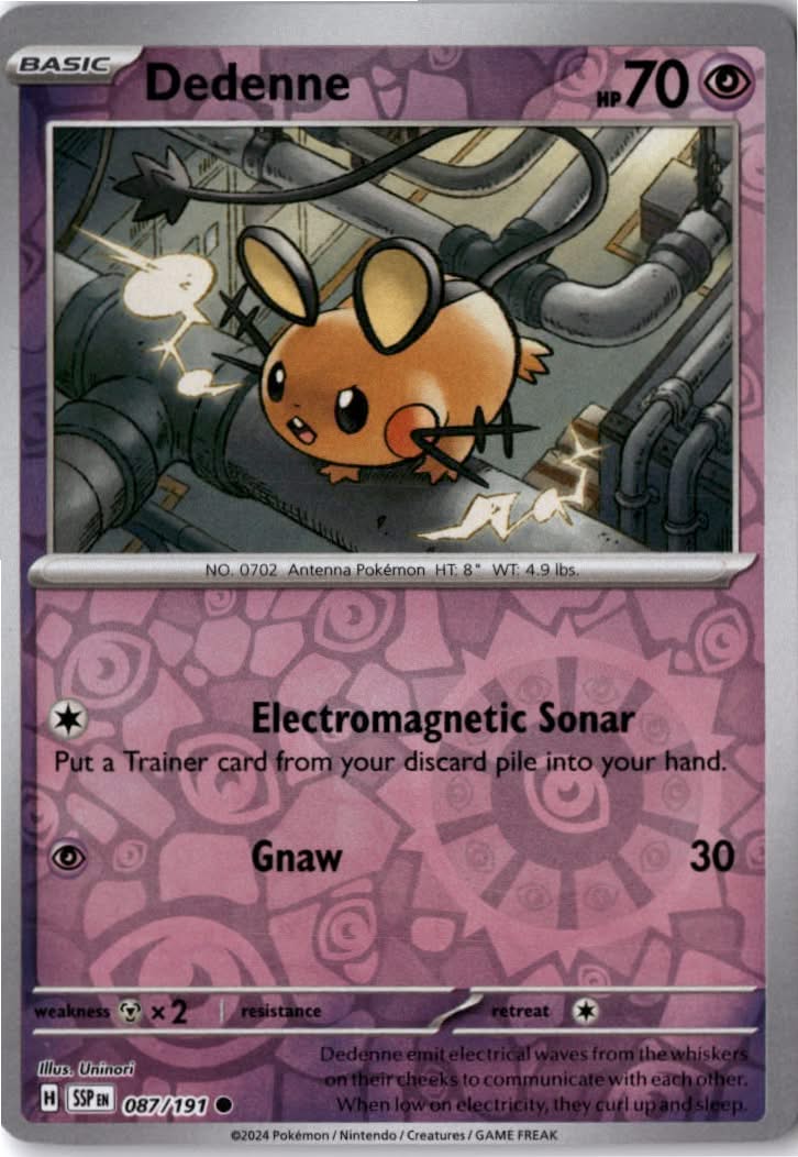 Dedenne #087/191 - Surging Sparks - Pokemon - Common - Near Mint