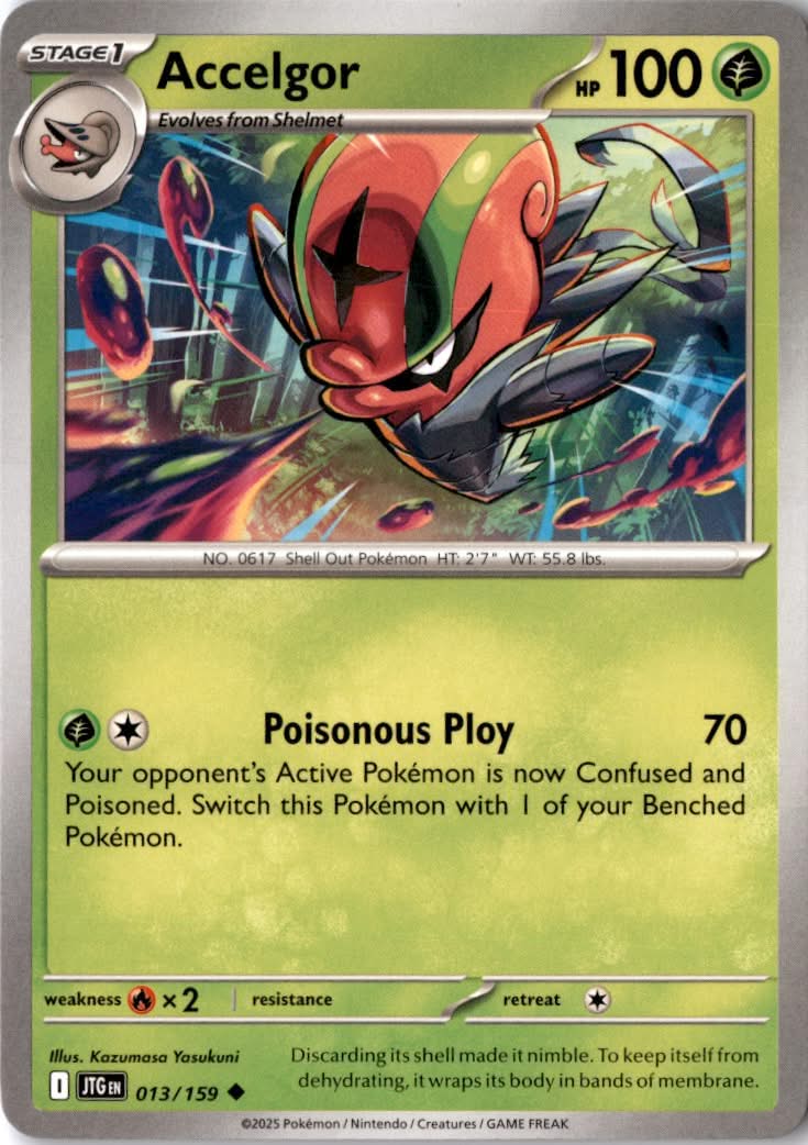 Accelgor #013/159 - Journey Together - Pokemon - Uncommon - Near Mint