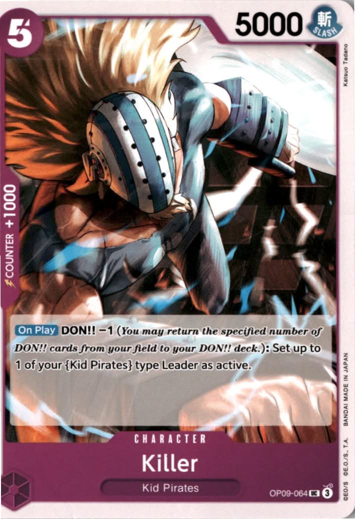 Killer #OP09-064 - Emperors in the New World - One Piece Card Game - Uncommon - Near Mint