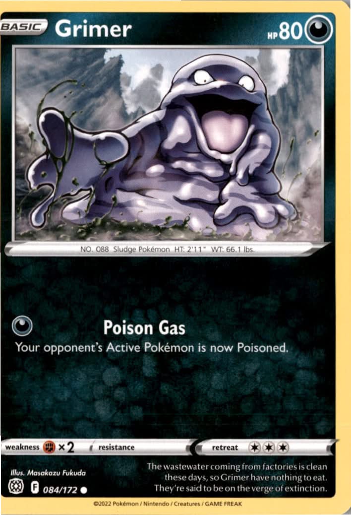 Grimer #084/172 - Brilliant Stars - Pokemon - Common - Near Mint