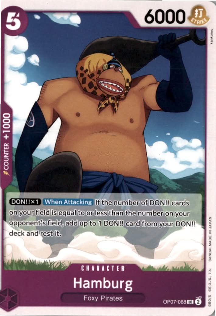 Hamburg #OP07-068 - 500 Years in the Future - One Piece Card Game - Uncommon - Near Mint