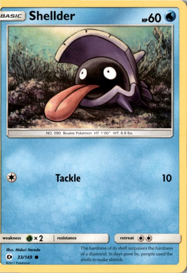 Shellder #33/149 - Sun & Moon - Pokemon - Common - Near Mint