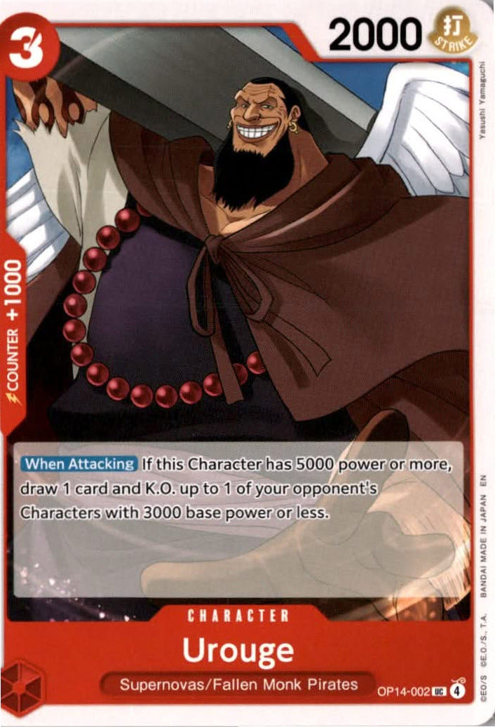 Urouge #OP14-002 - The Azure Sea's Seven - One Piece Card Game - Uncommon - Near Mint