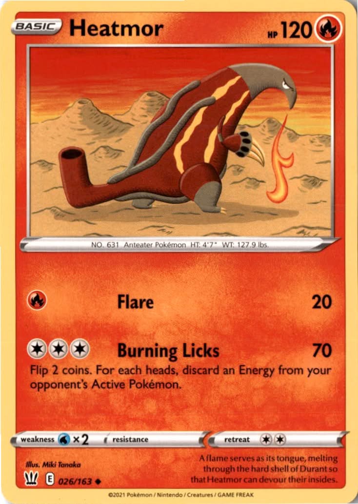 Heatmor #26/163 - Battle Styles - Pokemon - Uncommon - Near Mint