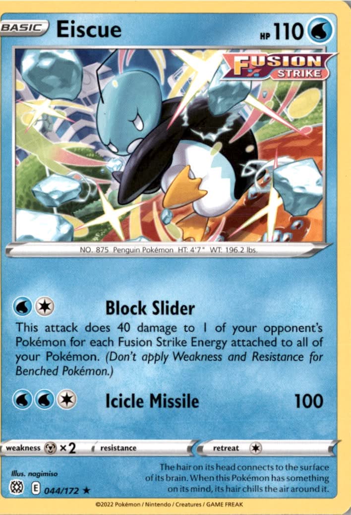 Eiscue #044/172 - Brilliant Stars - Pokemon - Rare - Near Mint