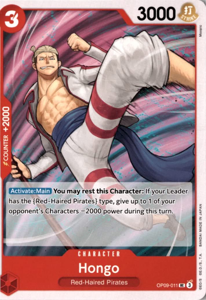 Hongo #OP09-011 - Emperors in the New World - One Piece Card Game - Uncommon - Near Mint