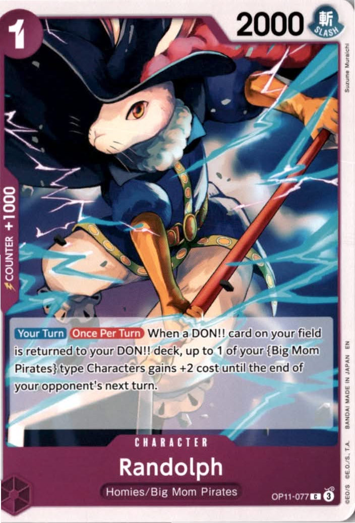 Randolph #OP11-077 - A Fist of Divine Speed - One Piece Card Game - Common - Near Mint