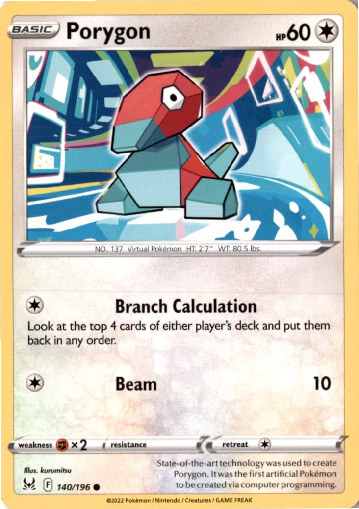 Porygon #140/196 - Lost Origin - Pokemon - Common - Near Mint